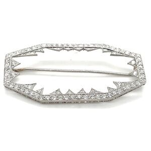 Estate diamond and platinum pin